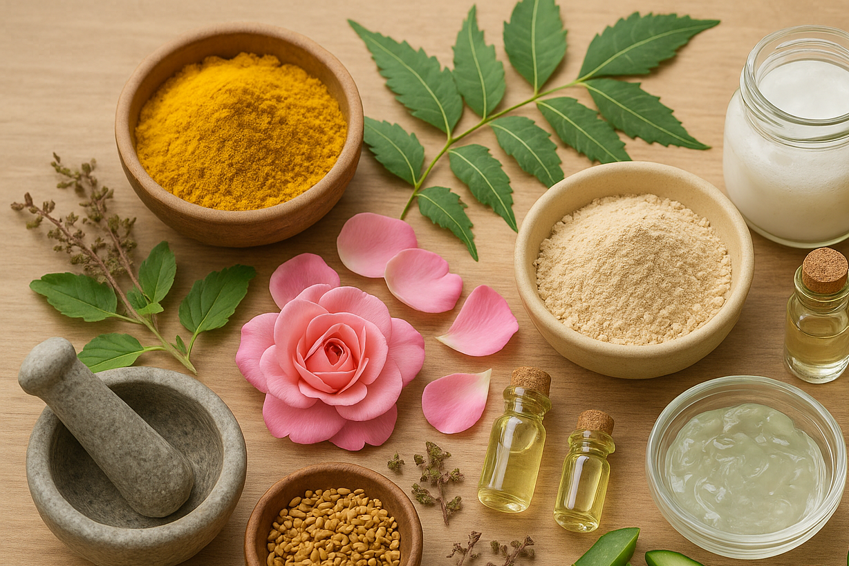 Image of Ayurveda skicare ingredients 